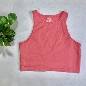 Salmon pink crop top